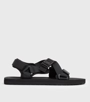 New Look Black Webbed Strap Technical Sandals